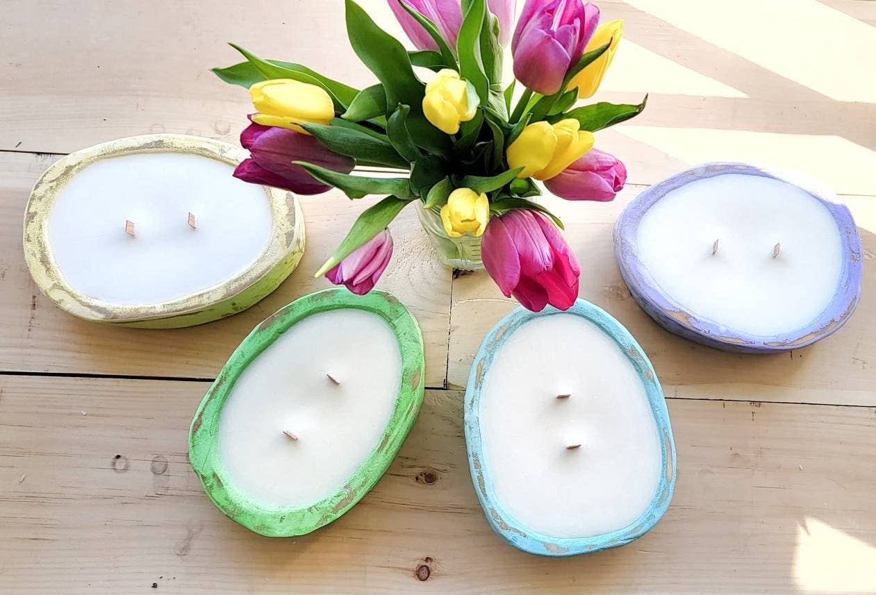 Egg Dough Bowl Candle-Lavender