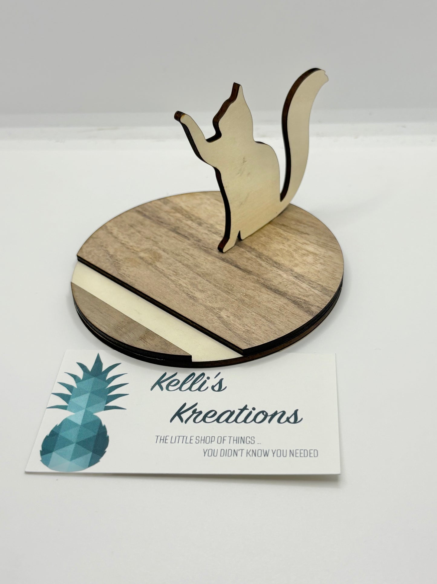 Cat Phone Holder-White