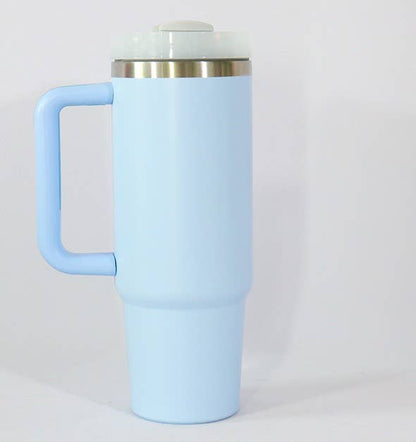 30oz Solid Color For Car Stainless Steel Tumbler with Handle