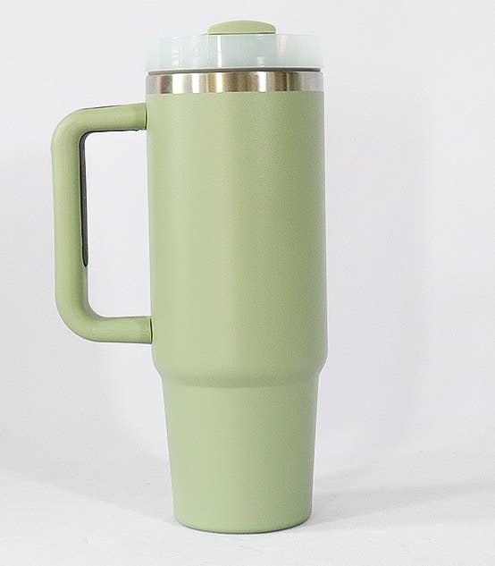 30oz Solid Color For Car Stainless Steel Tumbler with Handle