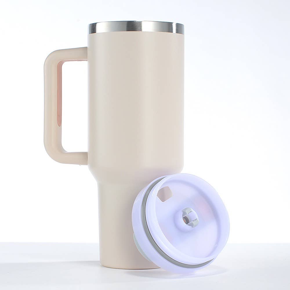 30oz Solid Color For Car Stainless Steel Tumbler with Handle