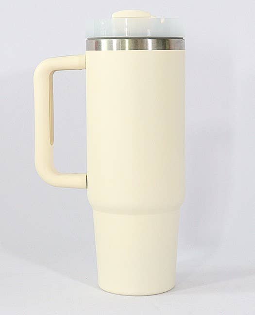 30oz Solid Color For Car Stainless Steel Tumbler with Handle