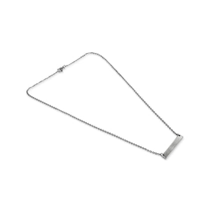 10 Pack - Blank Brushed Bar Stainless Steel Necklace