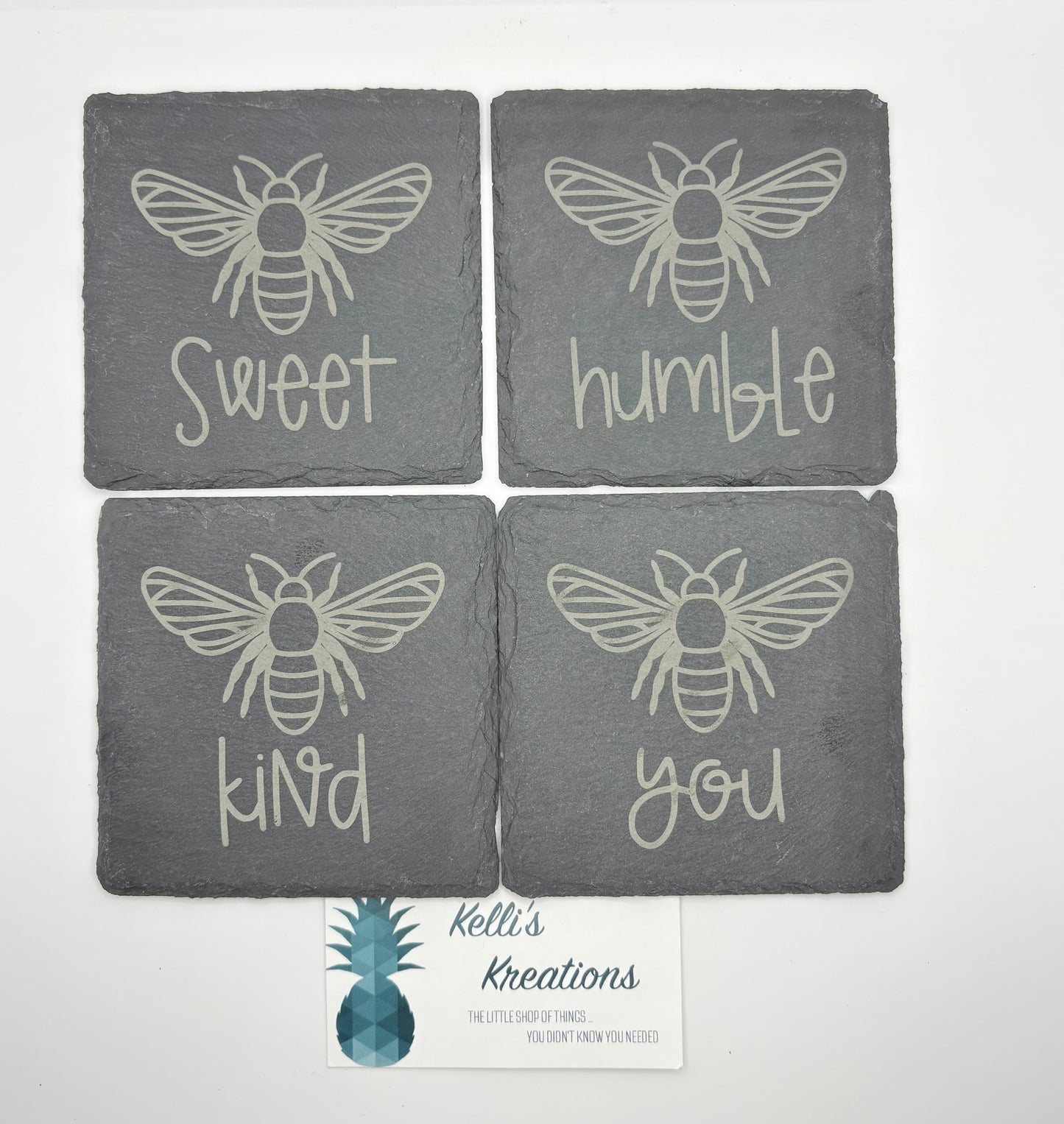 Slate Coaster Set 4pc