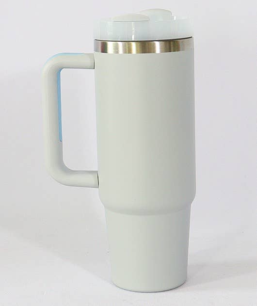 30oz Solid Color For Car Stainless Steel Tumbler with Handle