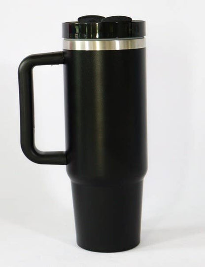 30oz Solid Color For Car Stainless Steel Tumbler with Handle