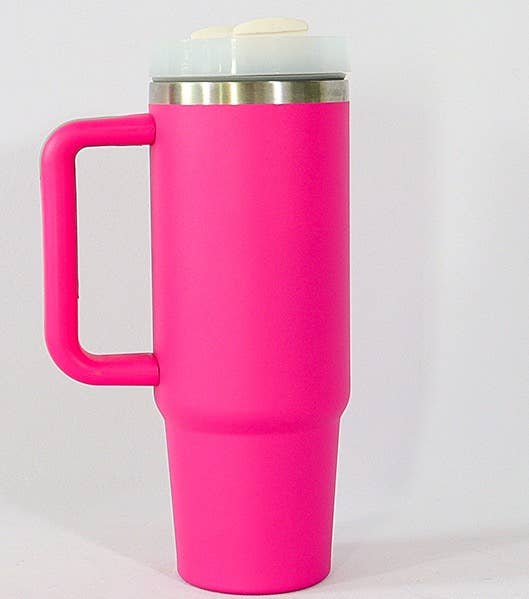 30oz Solid Color For Car Stainless Steel Tumbler with Handle