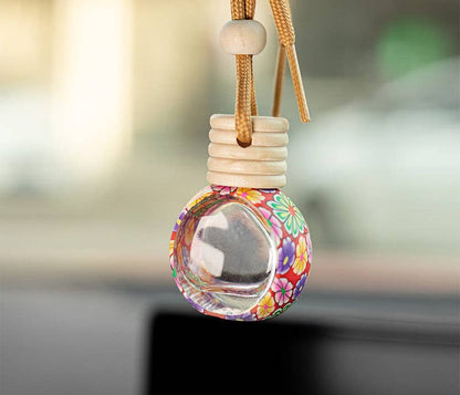 Artistic Floral Soft Clay Car Diffuser