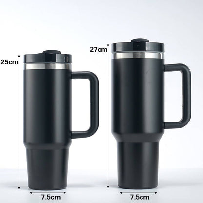 30oz Solid Color For Car Stainless Steel Tumbler with Handle