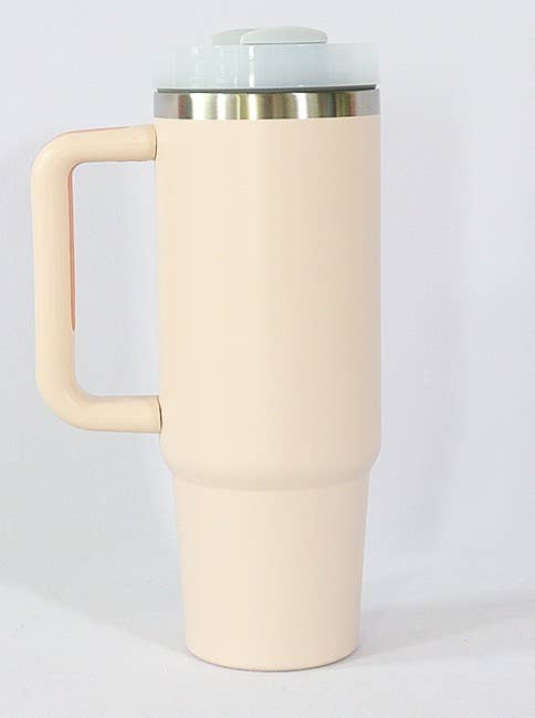 30oz Solid Color For Car Stainless Steel Tumbler with Handle